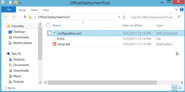 Giải nén bộ công cụ Office Deployment Tool