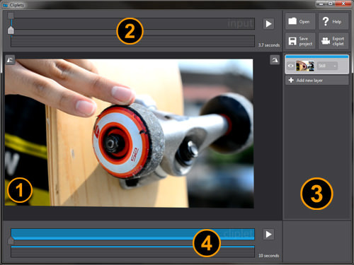 Giao diện Cliplets
