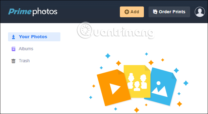 Giao diện Amazon Prime Photos
