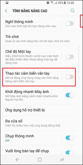 Cảm biến vân tay trên Galaxy S8