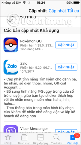 Ứng dụng tải trên App Store