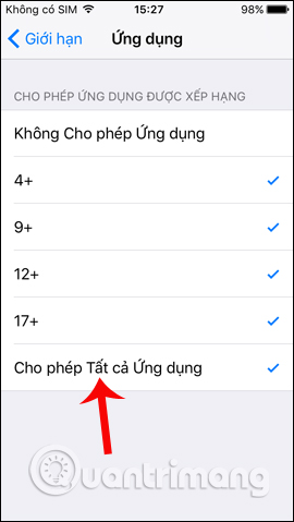 Hiện tất cả ứng dụng