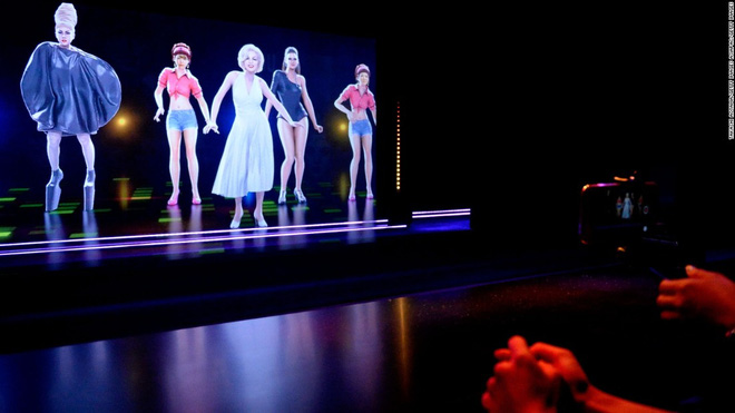 Các hình chiếu nổi 3 chiều biết khiêu vũ