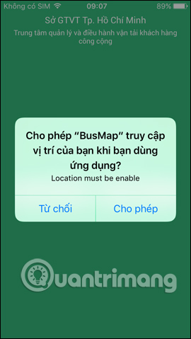 Cập nhật vị trí cho BusMap