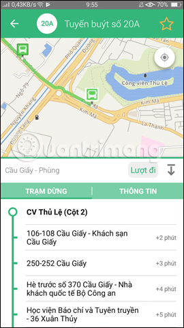 Chi tiết tuyến xe buýt