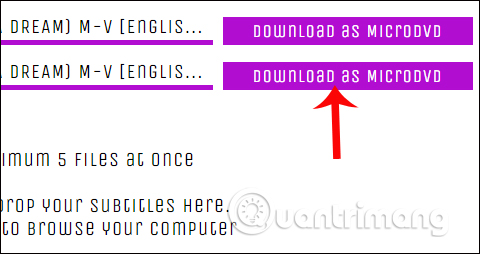 Tải file phụ đề trên Free Online Subtitle Converter