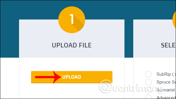 Tải file phụ đề lên Subtitle Converter