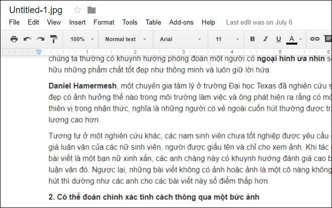 Google Docs soạn thảo trực tuyến