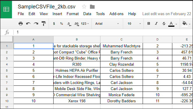 Googe Sheets trực tuyến