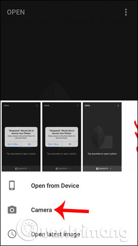Chụp ảnh trên Snapseed