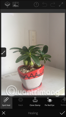 Giao diện chỉnh sửa hình ảnh