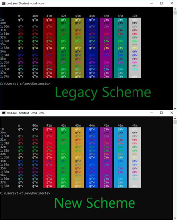Sự thay đổi màu sắc trong CMD