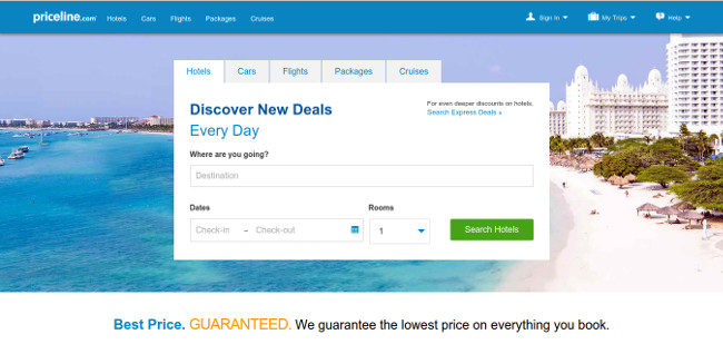 Cách đặt vé trên Priceline