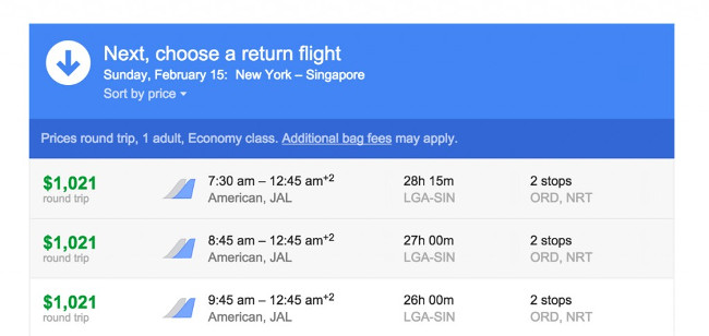 Thoải mái lựa chọn chuyến bay