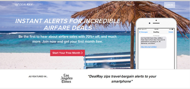 Giao diện website DealRay