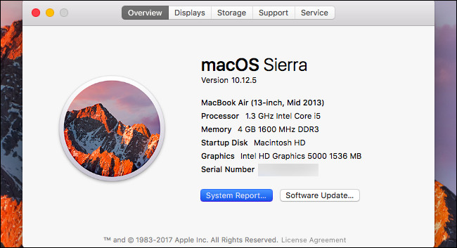 Chọn System Report
