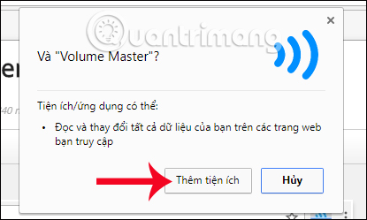 Cài đặt tiện ích Volume Master