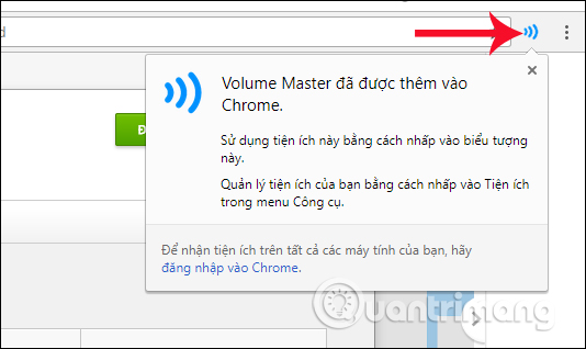 Biểu tượng Volume Master trên Chrome