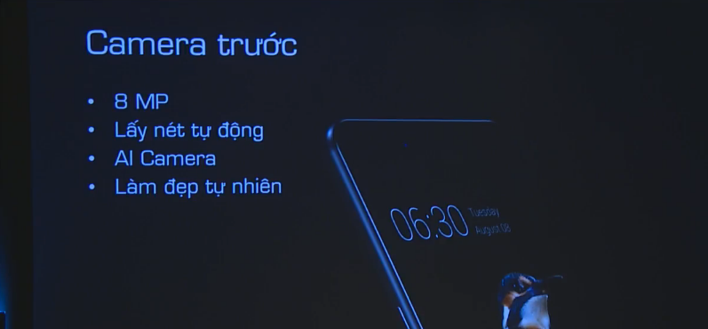 Cấu hình camera trước của Bphone