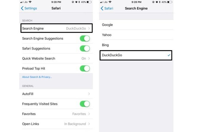 Thêm DuckDuckGo trên Safari