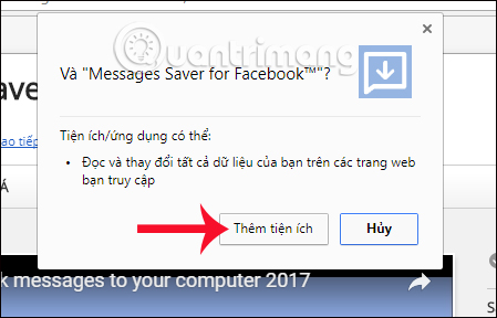Cài đặt Messages Saver for Facebook Chrome