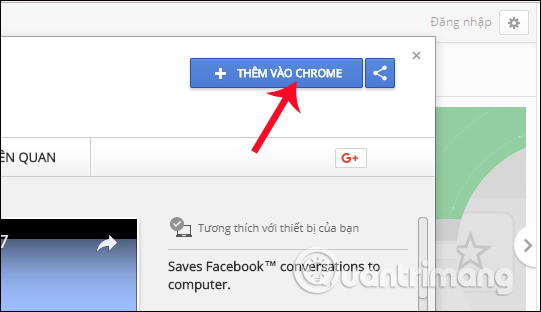 Cài đặt Messages Saver for Facebook trên Chrome