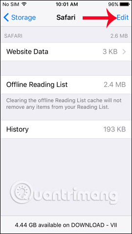 Chỉnh sửa thiết lập danh sách đọc