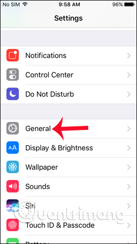 Cài đặt chung trên thiết bị