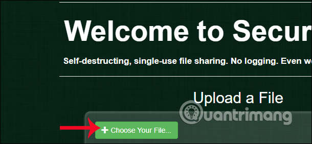 Tải dữ liệu lên Securesha.re
