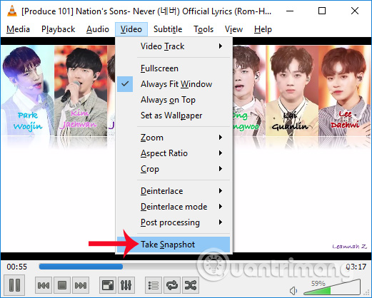 Chụp ảnh video trên VLC Media Player