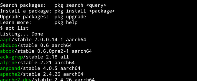 Chạy dòng lệnh để hiện thị danh sách ứng dụng