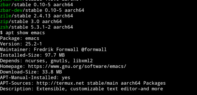 Chạy lệnh xem chi tiết ứng dụng