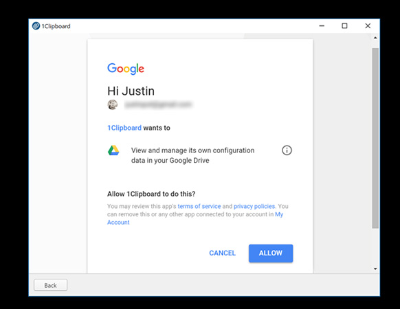 Chọn Sign into Google