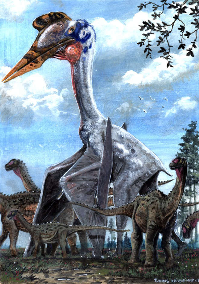 Thằn lằn bay khổng lồ Quetzalcoatlus, sinh vật to lớn nhất biết bay từng tồn tại trên Trái Đất