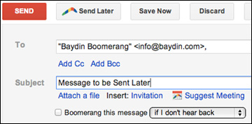 Nhấp chọn Send Later