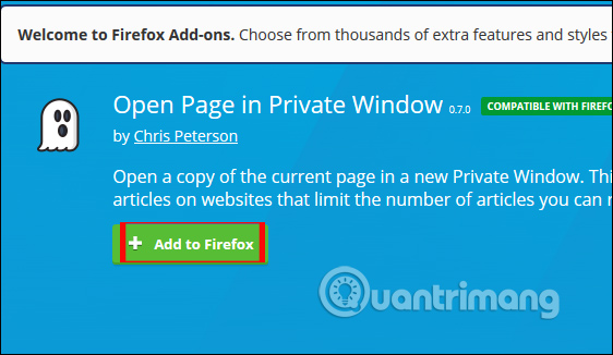Open Page in Private Window