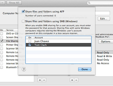 Truy cập các tệp trên máy Mac từ Windows