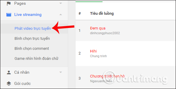 Live stream Youtube qua GoStream