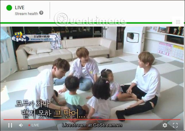 Phát video tực tiếp trên Youtube