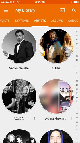 Thư viện nhạc trên Google Play Music