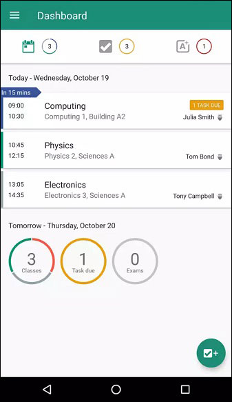 Tạo và quản lý thời khóa biểu học tập