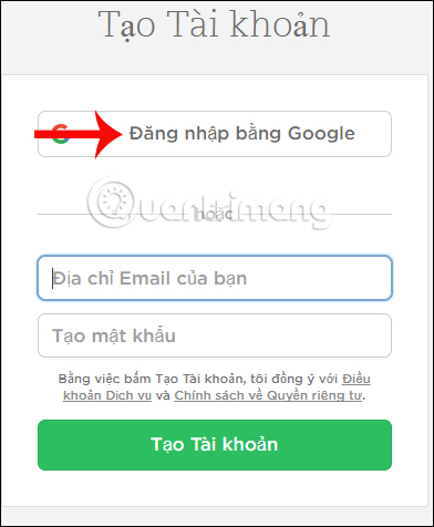 Đăng nhập bằng Google