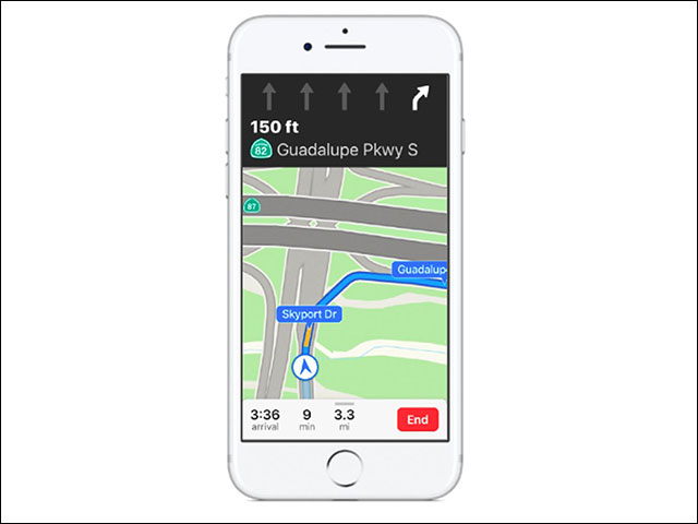 Hướng dẫn làn đường trên Apple Maps