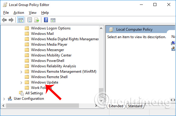 Giao diện Edit group policy