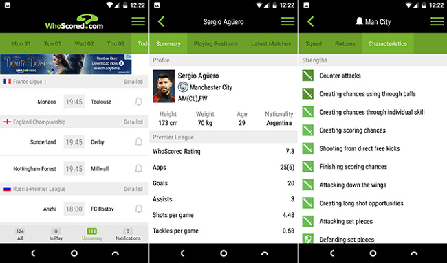 Ứng dụng WhoScored Football