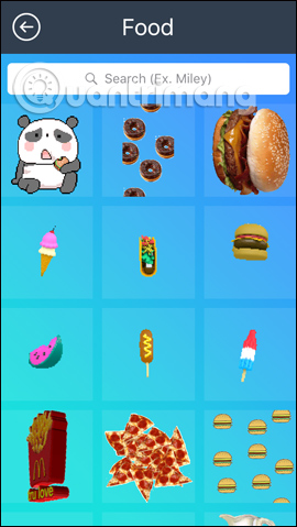 Nhóm sticker động khác nhau