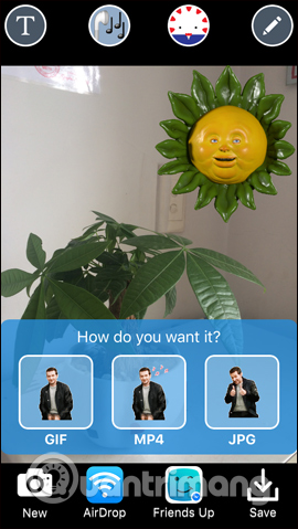 Chọn định dạng lưu hình ảnh