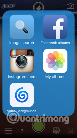 Chọn nguồn lấy ảnh 