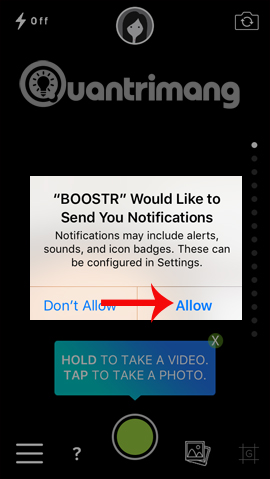 Nhận thông báo từ Boostr