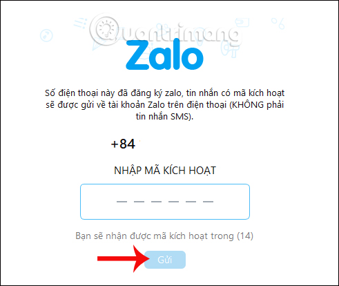 Nhập mã kích hoạt 